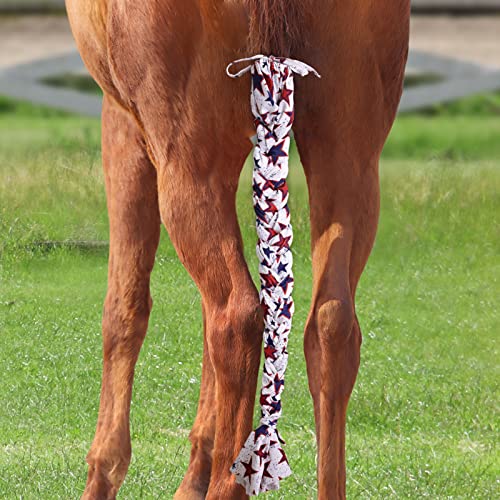 3 Tube Stretchy Fabrics Adjustable Closure Lightweight Horse Tail Bag for Horses Braid (Dream Star)