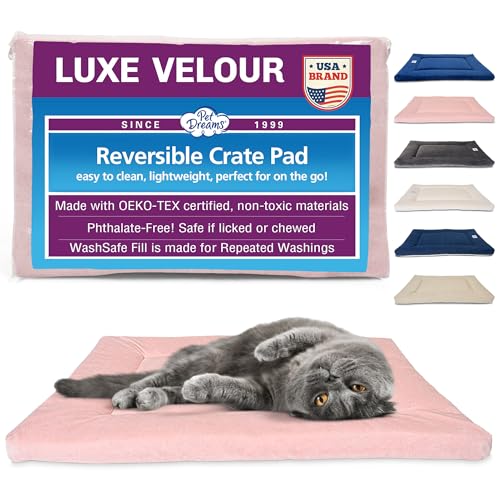 Small Cat Bed (18"L x 12"W x 1.5"Th / D. Pink Blush)