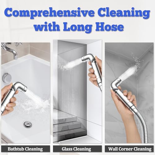 Dog Shower Sprayer Attachment (Shower Diverter with Elbow Outlet Design / Polished Chrome)