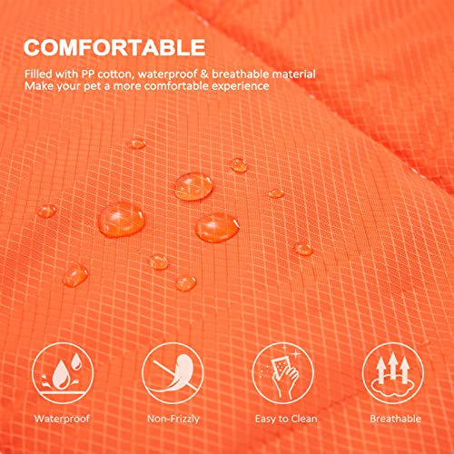 Travel Dog Bed (Orange / Large)