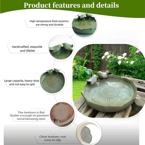 Ceramic Bird Bath for Outside (Big birdbath)