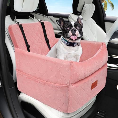 Dog Car Seat for Small Medium Dogs (Pink)