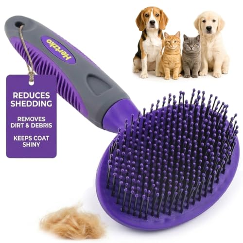 Dog Brush Soft Pin Bristle Pet Brush for Dogs and Cats