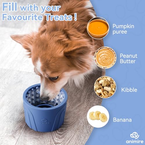 Dog Slow Feeder Lick Bowl (S / Dark Blue)