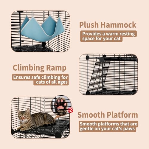 Large Cat Cage Indoor (L - 27.6" × 27.6" × 41.3")