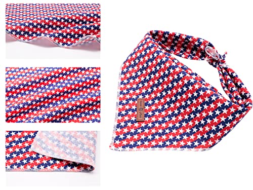 Dog Bandana 4th of July Fabric (Star / Small (Pack of 1))
