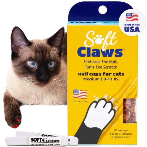 Nail Caps for Medium Cats (Pink Sparkle / Medium (Pack of 1))