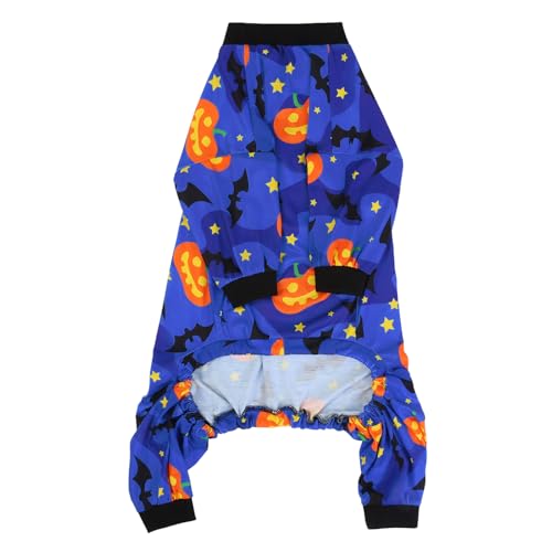 Dog Pajamas One Piece Light Comfy Pjs Pet Costume M (XX-Large / Starry Pumpkins)