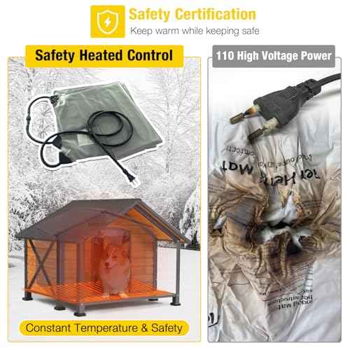 Heated Outdoor Dog House with Safe Heating System