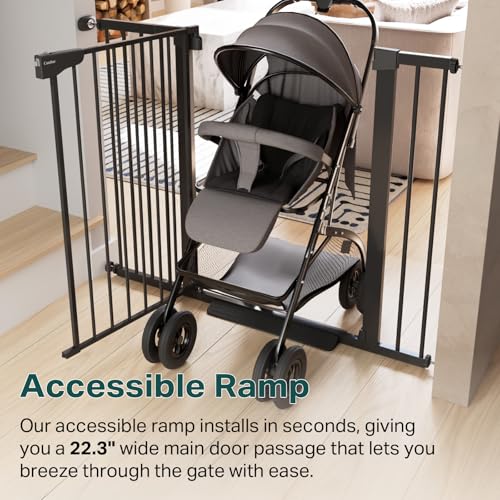 36 in Extra Tall Baby Gate for Doorways (Black / 30-40.6"W x 36"H)