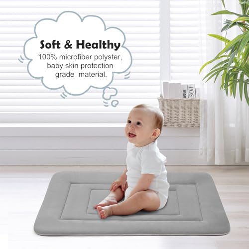 Dog Bed Soft Dog Crate Bed Pad Mat (42.0"L x 28.0"W x 1.2"Th / Clay Gray)