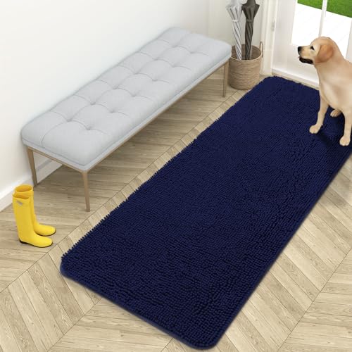 Dog Door Mat for Muddy Paws 59x24 (Navy Blue / 59" X 24")