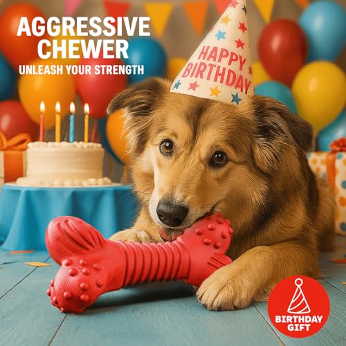 Dog Toys for Aggressive Chewers (red)