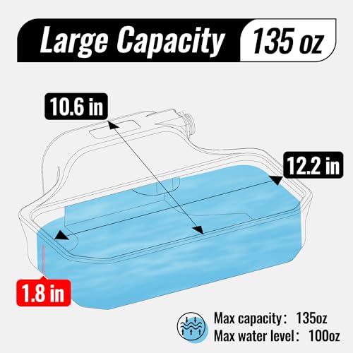 135OZ Automatic Water Dispenser for Large Dogs Patented Outdoor Dog Water Bowl Dispenser Automatic Dog Feeder Fit 3 (Grey / 135oz)