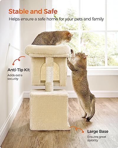Cat Tree 26.4 (S (15.7"L x 11.8"W x 26.4"H) / Beige)