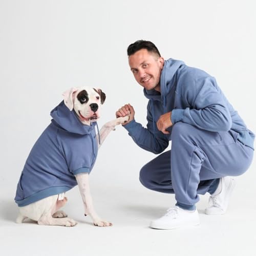 Dog Hoodie Buttery (Slate Blue / Large)