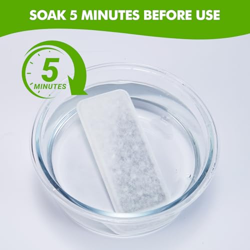 6 Pack Dog Water Fountain Filters and 6 Pack Sponges