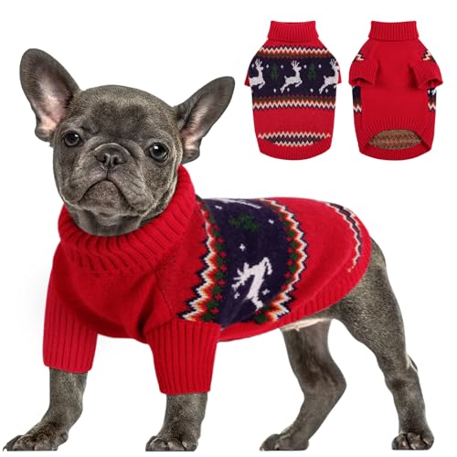 Dog Christmas Sweater (X-Small / Christmas Red)