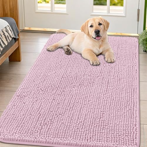 Dog Door Mat for Muddy Paws 44x32 (Dusty Rose / 44"X32")