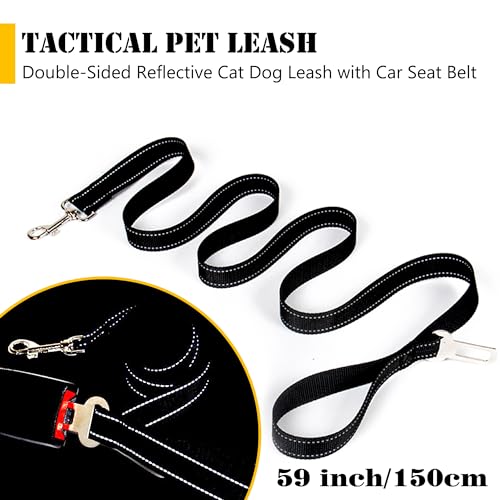 Tactical Cat Harness and Leash for Walking Escape Proof (Army Green and Black)