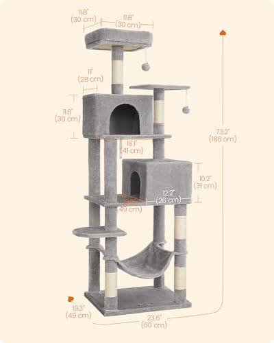 Cat Tree 73.2 (73.2 Inches / Light Gray)
