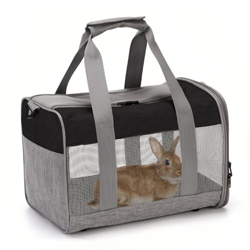 Bunny Carrier for Travel Camping Outdoor (Black & Gray)