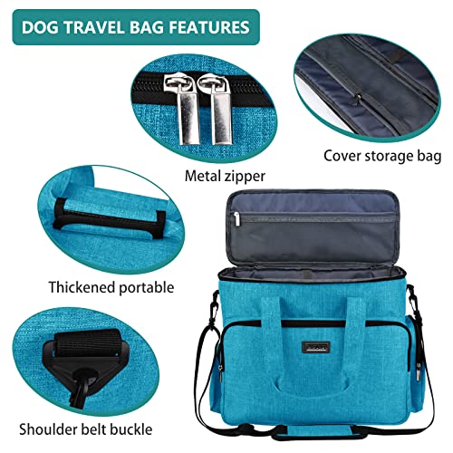 Dog Travel Bag (Sky Blue / Large)