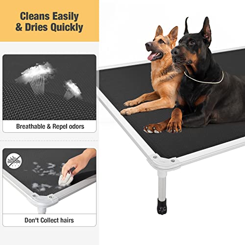 Chew Proof Elevated Dog Bed (Black / 59.0"L x 37.5"W x 9.0"Th)
