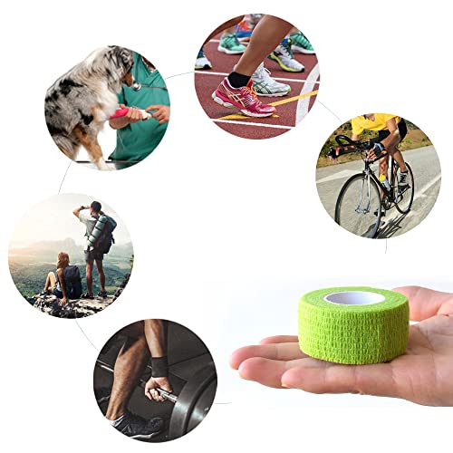 2 Inches Self Adhesive Bandage Wrap (1 Inch / Grass Green)