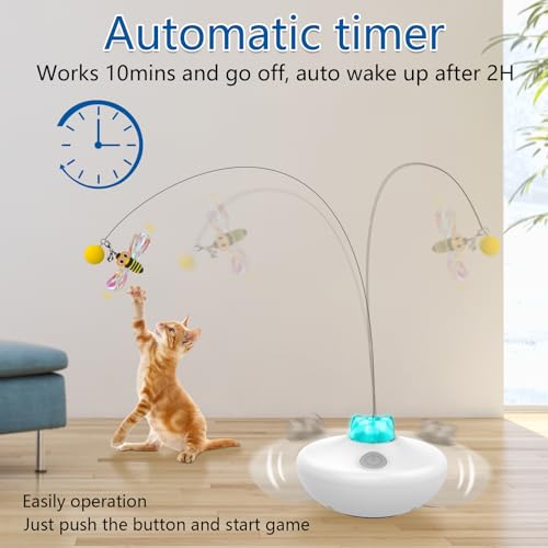 Interactive Cat Toys Indoor Cats Toy Automatic Moving Feather Wand