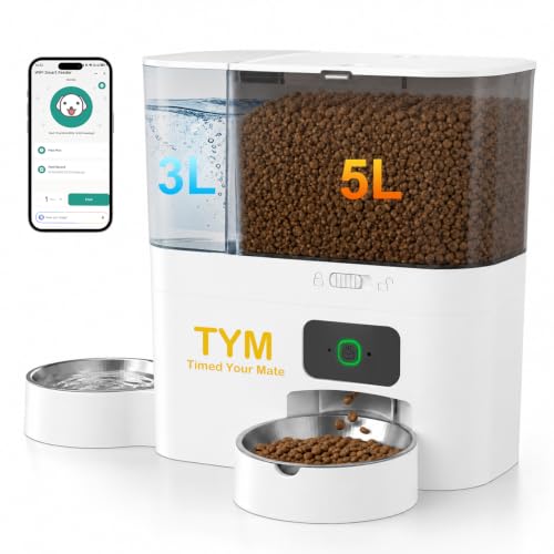 Automatic Cat Feeder and Water Dispenser (White-2)