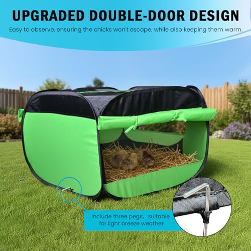 Brooder Box for Chick Starter Kit (Chicken Brooder Tent,Green)