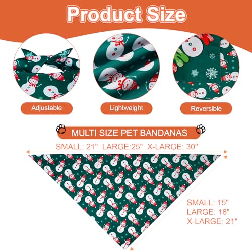 Christmas Dog Bandanas Small 3PCS (christmas-25 / Small)