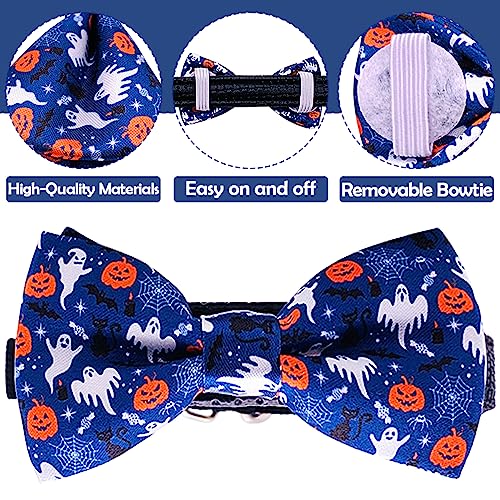 10 Pack Dog Bowties Halloween for Small Dogs Sliding Collar (S/M)