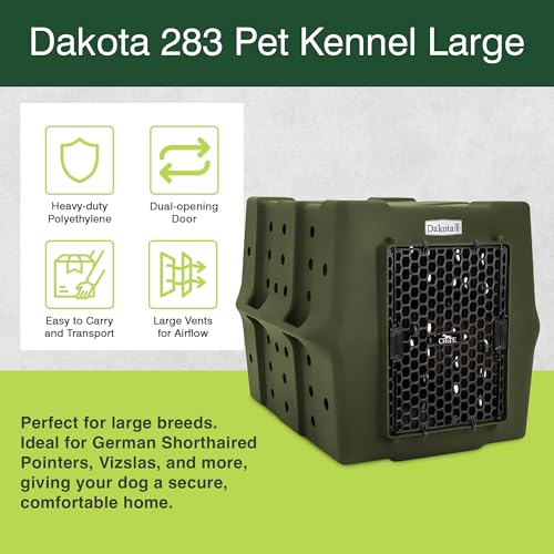 Dakota 283 Canine Rough and Tough Economy Dog Crate (Large / Olive)