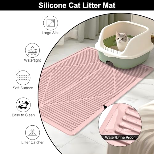Silicone Cat Litter Mat XXL (Pink)