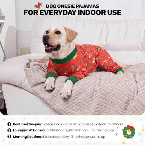 Dog Christmas Pajamas (Christmas Red / XXXX-Large)