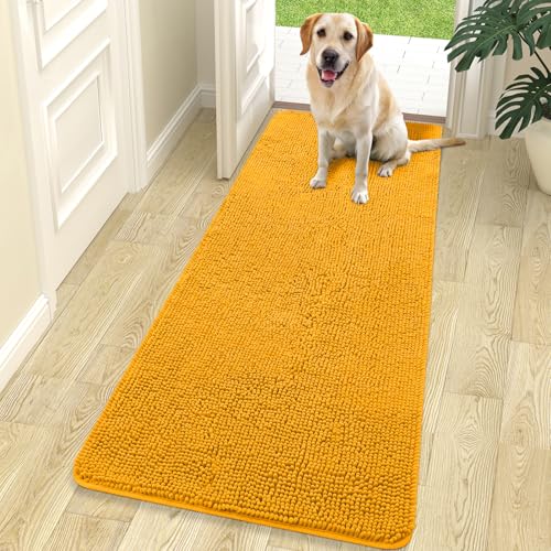 Dog Door Mat for Muddy Paws 70x24 (Golden Yellow / 70" X 24")