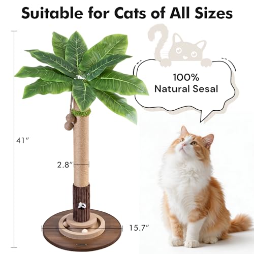 35"Cat Scratching Posts For Indoor Cat (Brown)