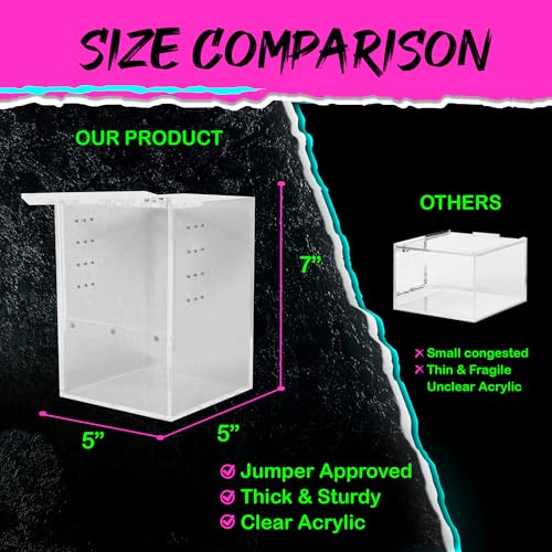 Jumping Spider Enclosure 5"x5"x7" or Tarantula Enclosure (Jumping Spider Enclosure 5"x5"x7")