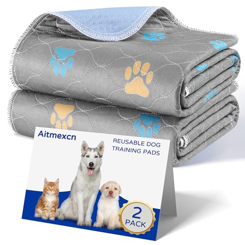 Washable Pee Pads for Dogs (Gray / 48*48''-2pcs)