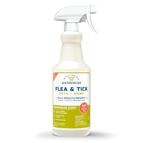 Flea Tick & Mosquito Spray for Pets & Home (32 Fl Oz / Lemongrass)