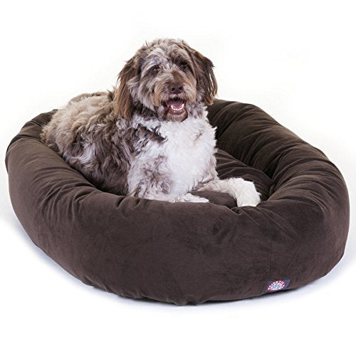 Suede Calming Dog Bed (Chocolate)