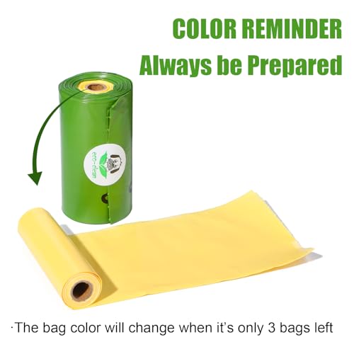 Dog Poop Bags with 3 Bags Left Indicator (Green with Indicator)