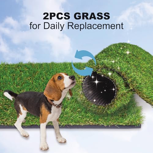 Dog Grass Pad with Tray (XL 45”×34” for Dog＜ 38" Length)
