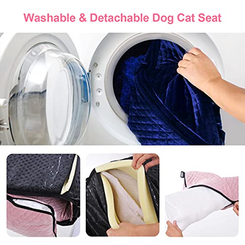 Dog Car Seat for Small Medium Dogs Pet Up to 40 lbs Pink (Medium / Pink)