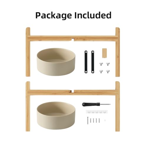 Dog Bowls Elevated (Matte Khaki)