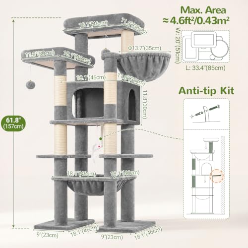 XL Giant Cat Tree for Indoor Large Cats