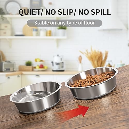 Stainless Steel Dog Bowls Set of 2 (2 CUP / Gray)
