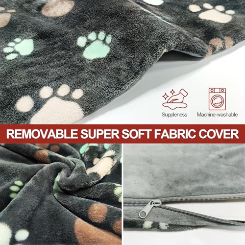 Cat Heating Pad 17x13 in with Smart Thermostat Switch and Power Line Protection Tube (Black / 17 x 13 in)